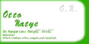otto matye business card